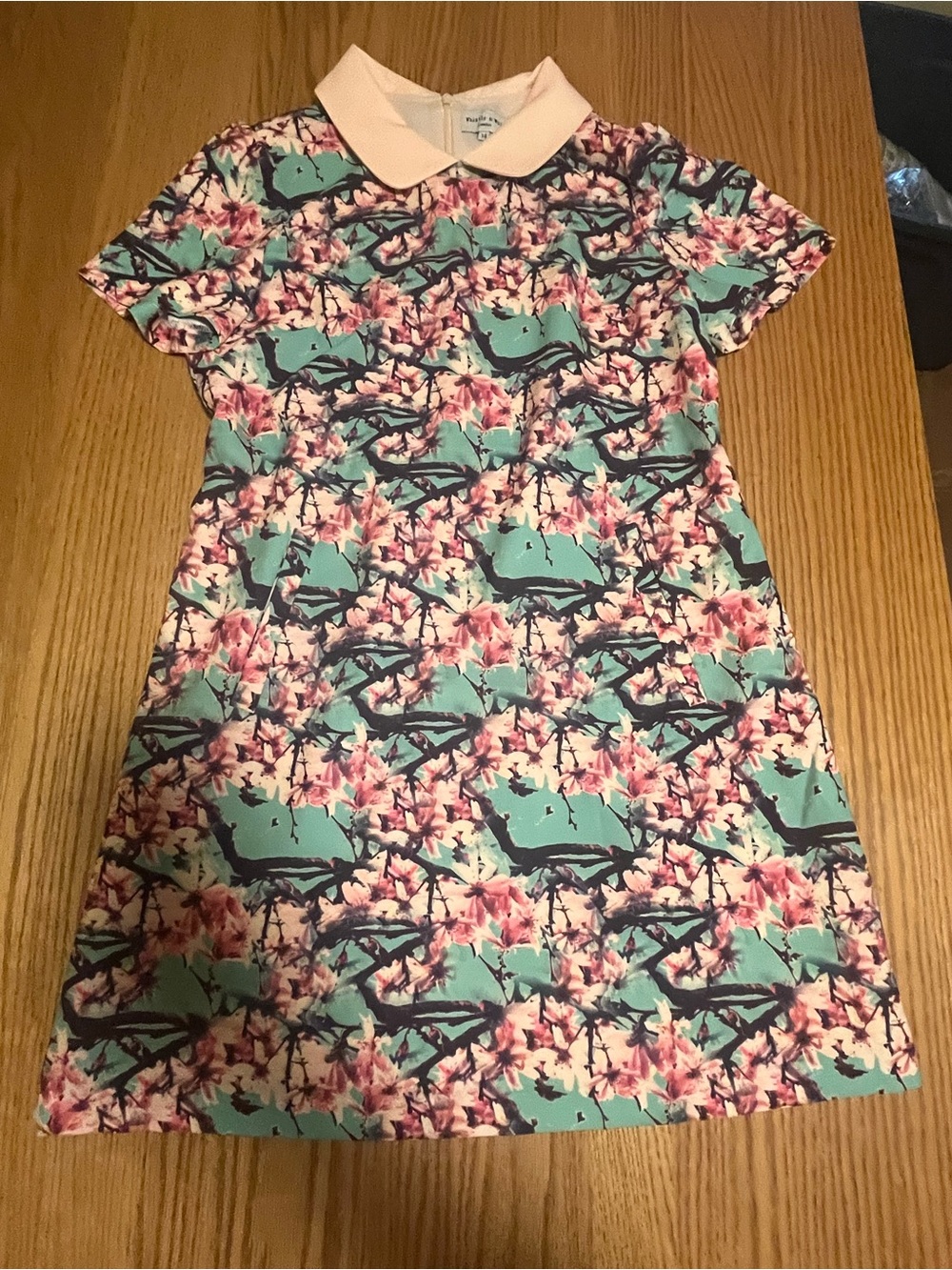 Whistle and Wolf blossom print Peter Pan collar Size 14